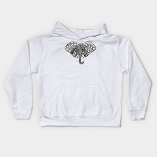 Zentangle Elephant Kids Hoodie